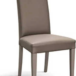 VALERIAN - sedia moderna ecopelle cm 46 x 45 x 100 h Marrone Milani Home