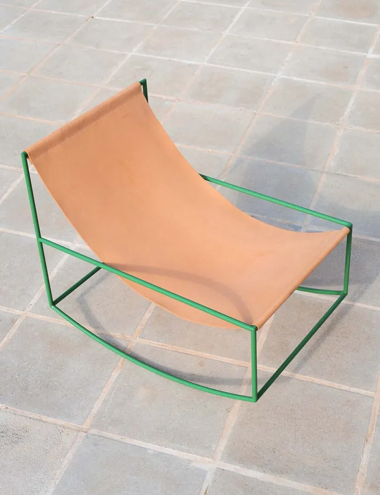 sedia dondolo pelle VALERIE OBJECTS