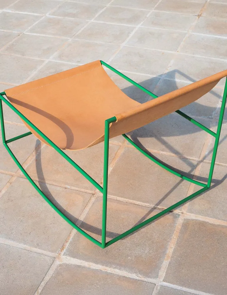 sedia dondolo pelle VALERIE OBJECTS