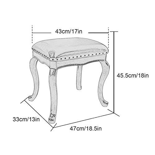 Vanity Benches Sgabello, Puff Contenitore Ecopelle, Sgabello Pianoforte, capacità 100 kg, Mobili Decorativi per Casa, Came...