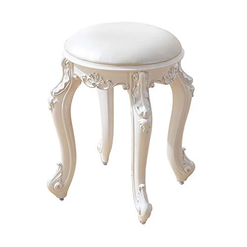 Vanity Benches Sgabello da Trucco Velluto, Sgabello Rotondo Moderna per Trucco, Puff Contenitore per Camera da Letto Bagno...
