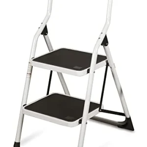 VERDELOOK Sgabello Step Metallo 97x48x7 cm, 2 gradini, scaletta per Uso Domestico