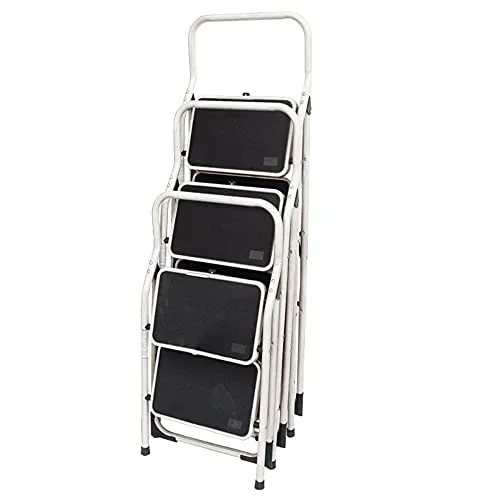 VERDELOOK Sgabello Step Metallo 97x48x7 cm, 2 gradini, scaletta per Uso Domestico