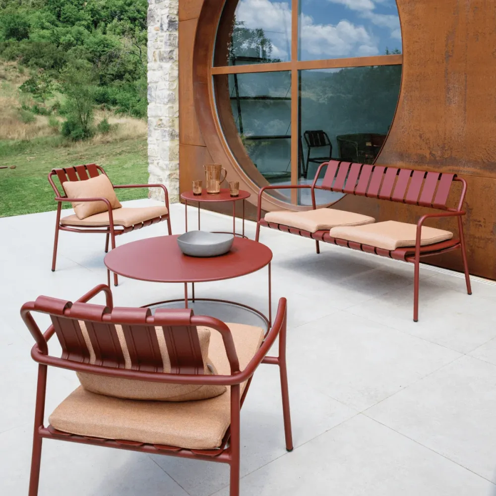 Panchina lounge alluminio "Verdea" divanetto da giardino cm 146x70 76h Vermobil