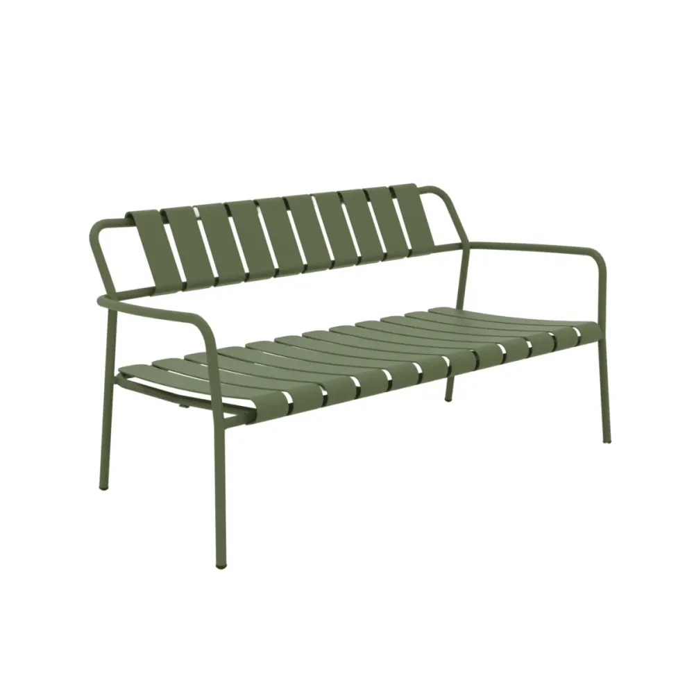 Panchina lounge alluminio "Verdea" divanetto da giardino cm 146x70 76h Vermobil
