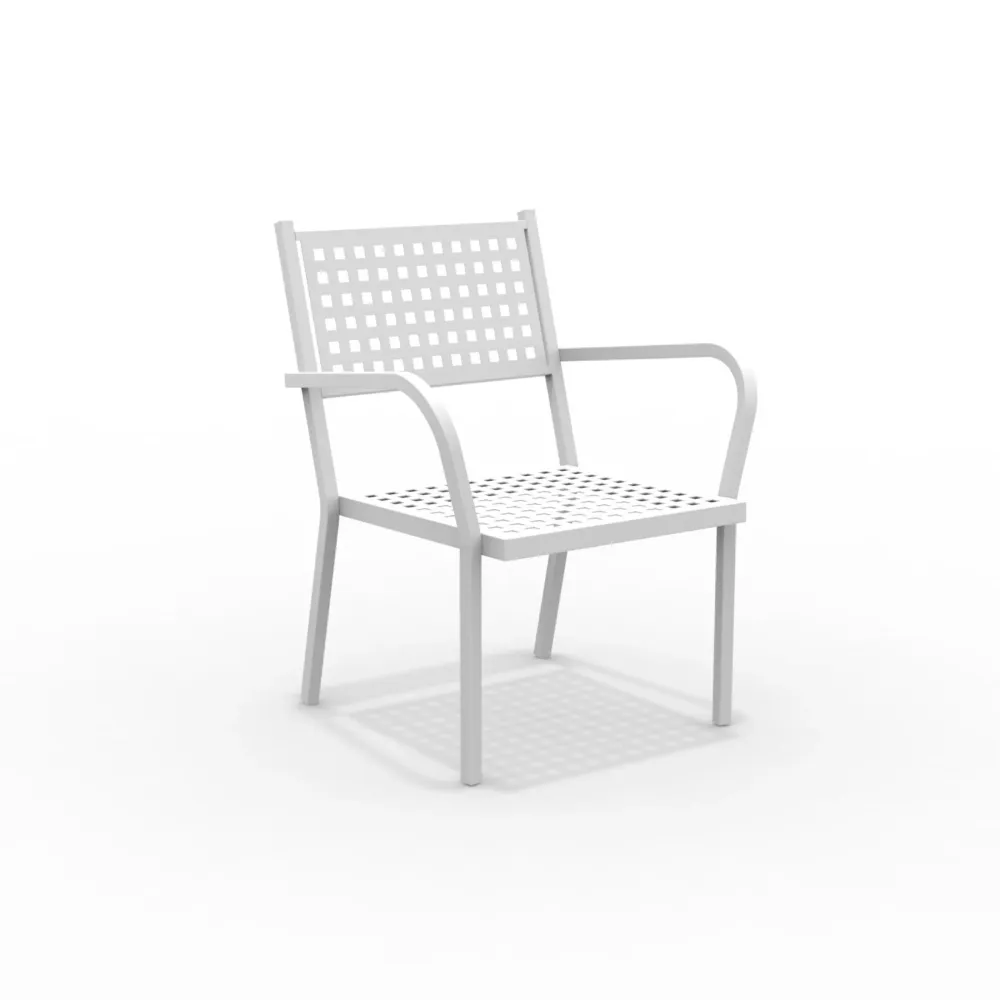Poltrone moderne "Alice" basse metallo impilabili da giardino cm 65x63 77h Vermobil