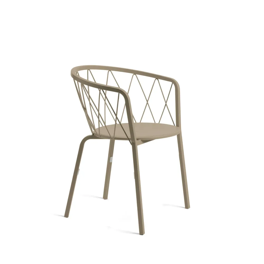 Sedia da giardino metallo verniciato impilabili "Daisy" cm 57x55 75h Vermobil
