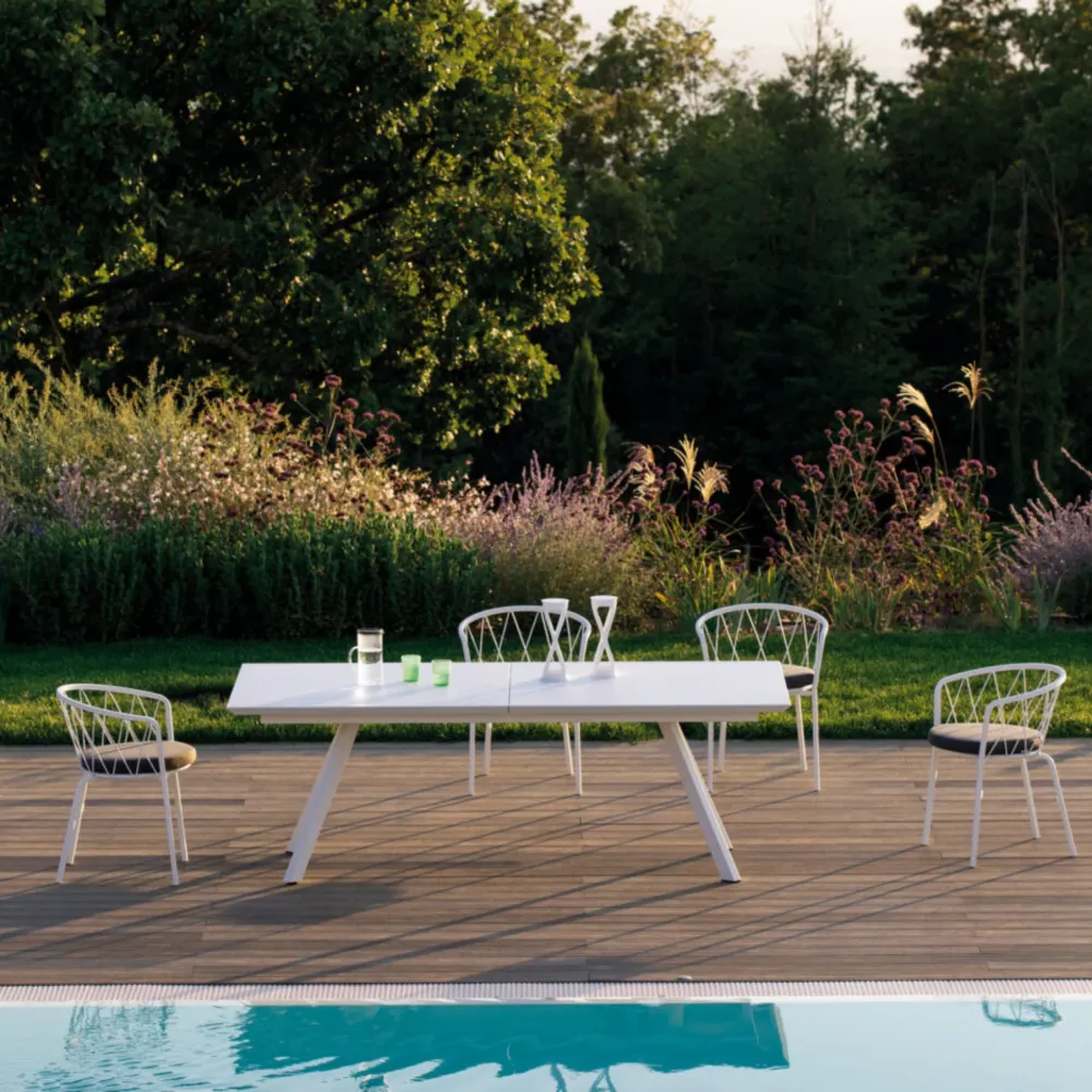 Sedia da giardino metallo verniciato impilabili "Daisy" cm 57x55 75h Vermobil