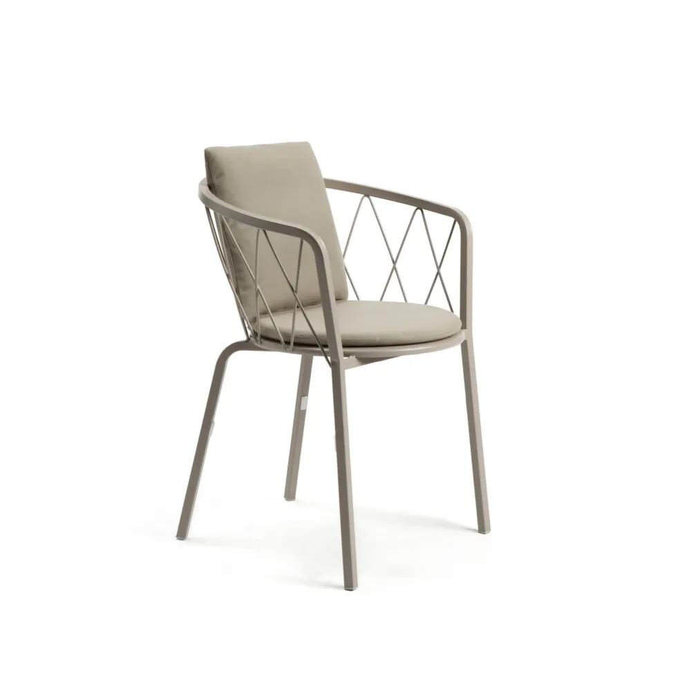 Sedia da giardino metallo verniciato impilabili "Daisy" cm 57x55 75h Vermobil