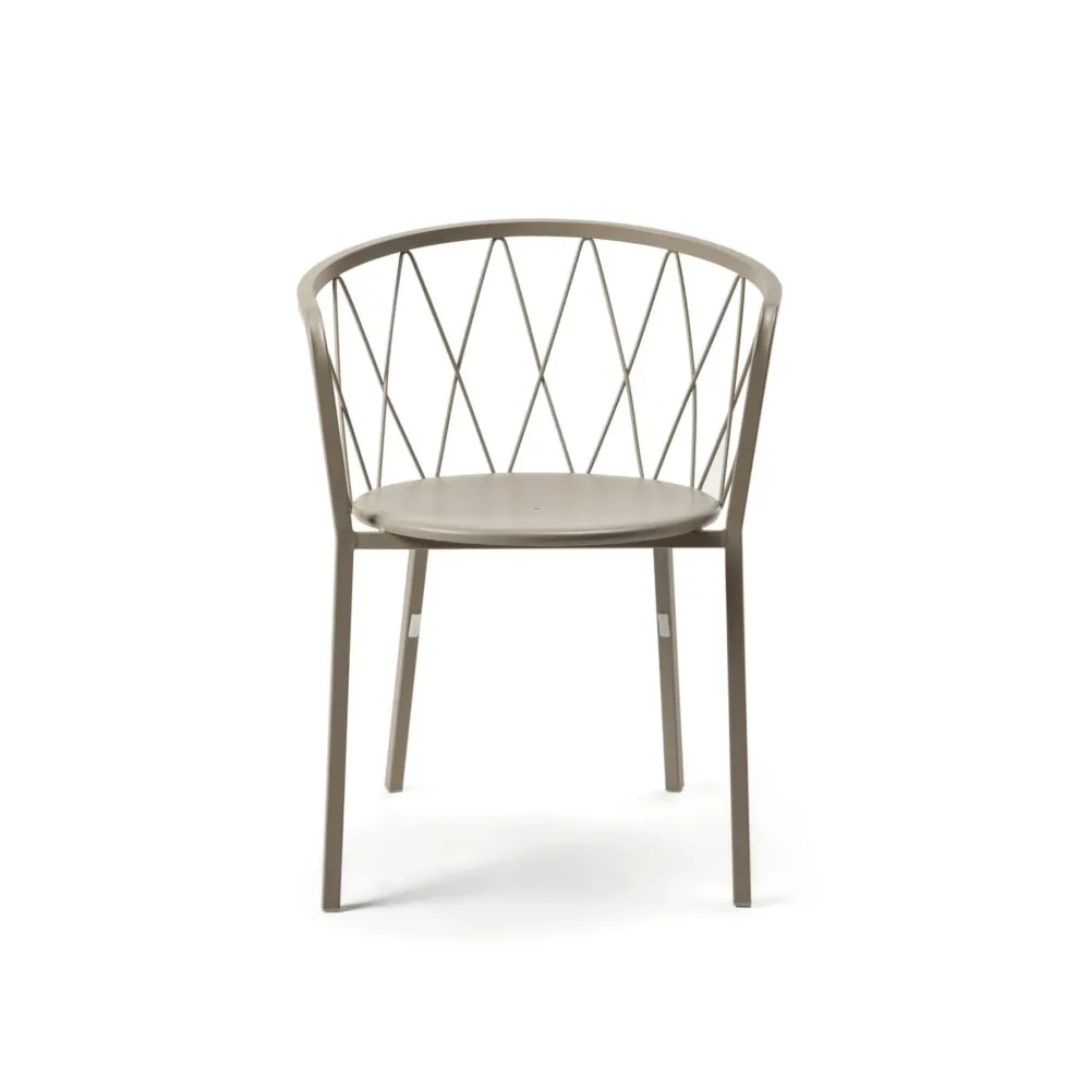 Sedia da giardino metallo verniciato impilabili "Daisy" cm 57x55 75h Vermobil
