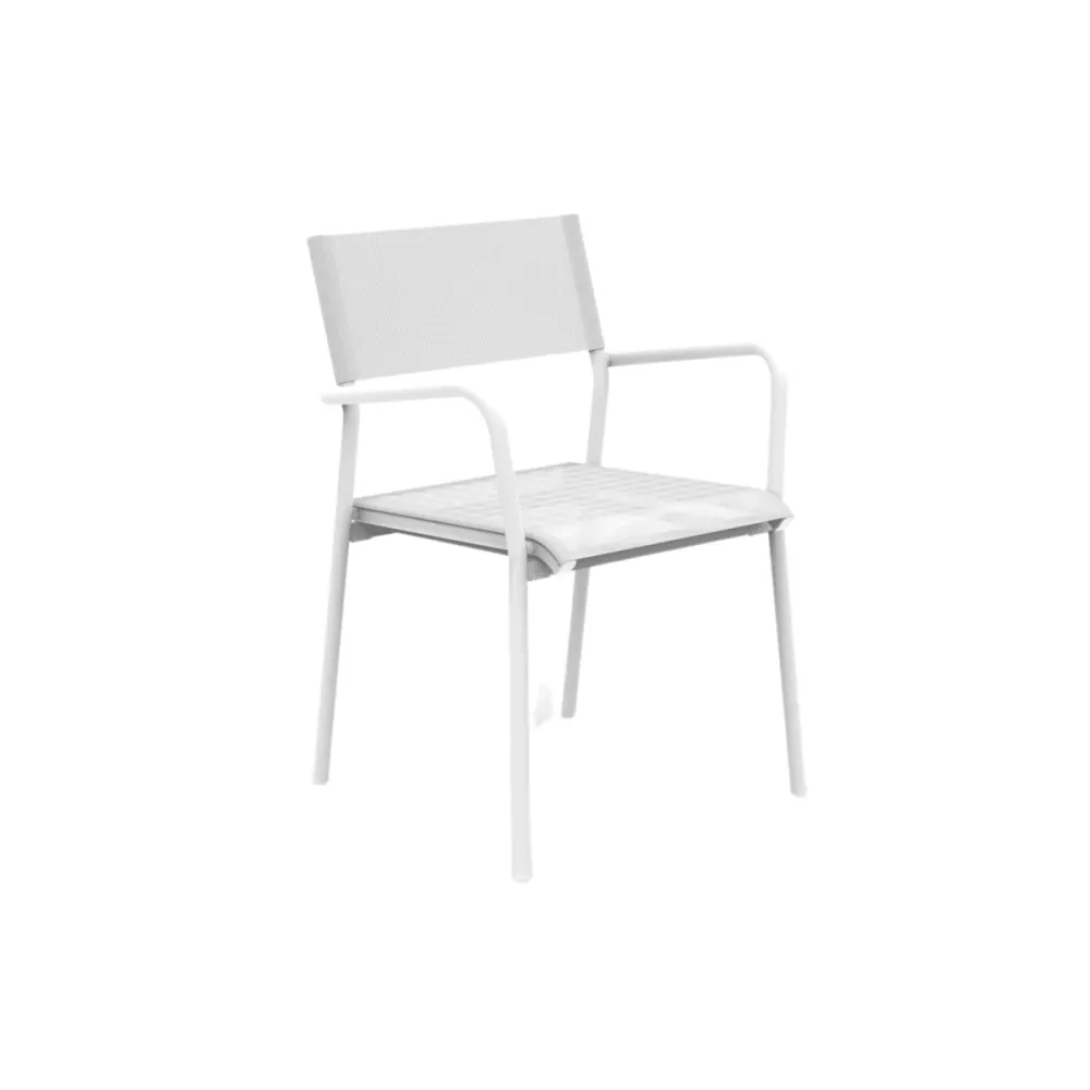 Set di sedie con seduta e schienale telo "Emma" da giardino impilabili cm 59x56 83h Vermobil