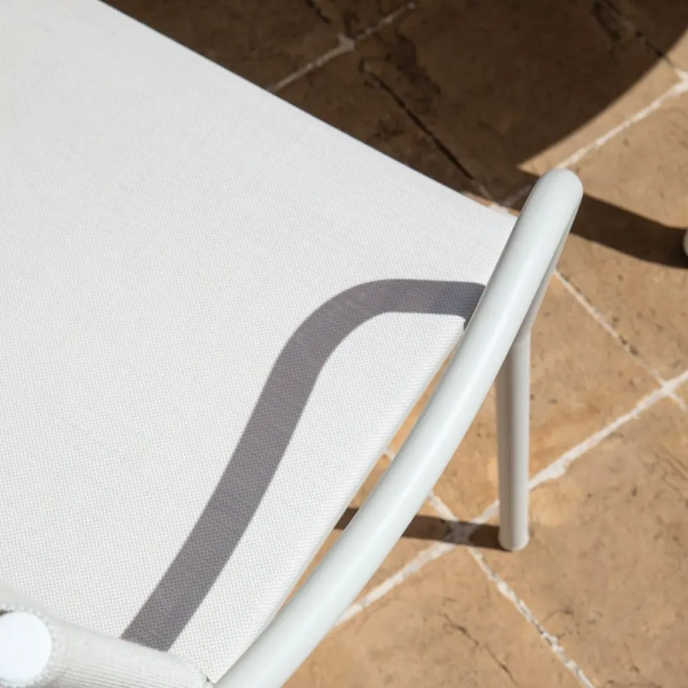 Set di sedie con seduta e schienale telo "Emma" da giardino impilabili cm 59x56 83h Vermobil