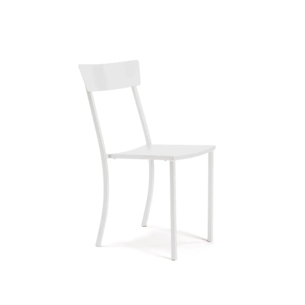 Set di sedie moderne metallo verniciato "Mogan" da giardino impilabili cm 47x52 85h Vermobil