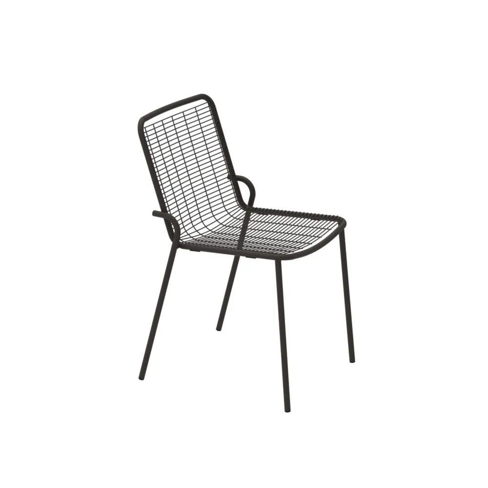 Set di sedie moderne "Roma" metallo verniciato da giardino impilabili Vermobil