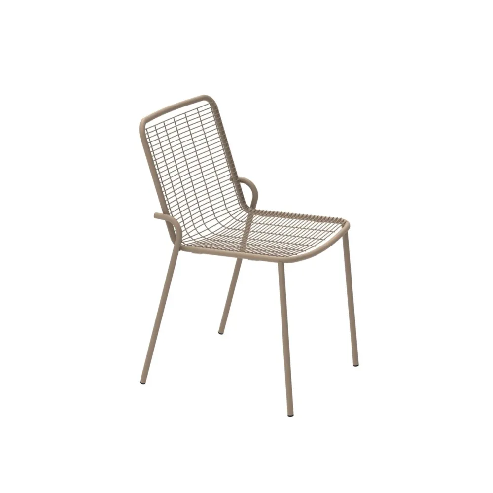 Set di sedie moderne "Roma" metallo verniciato da giardino impilabili Vermobil