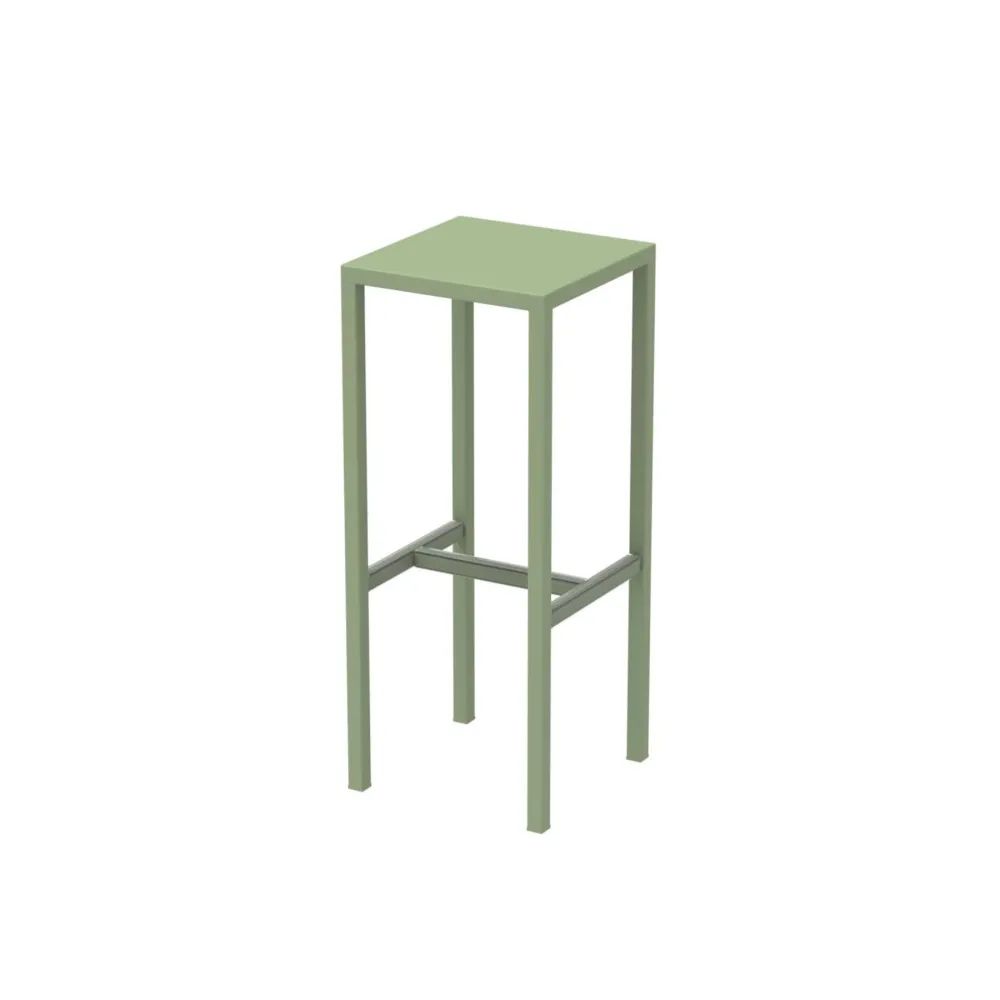 Sgabello metallo verniciato "Seaside" da giardino cm 32x32 78h Vermobil