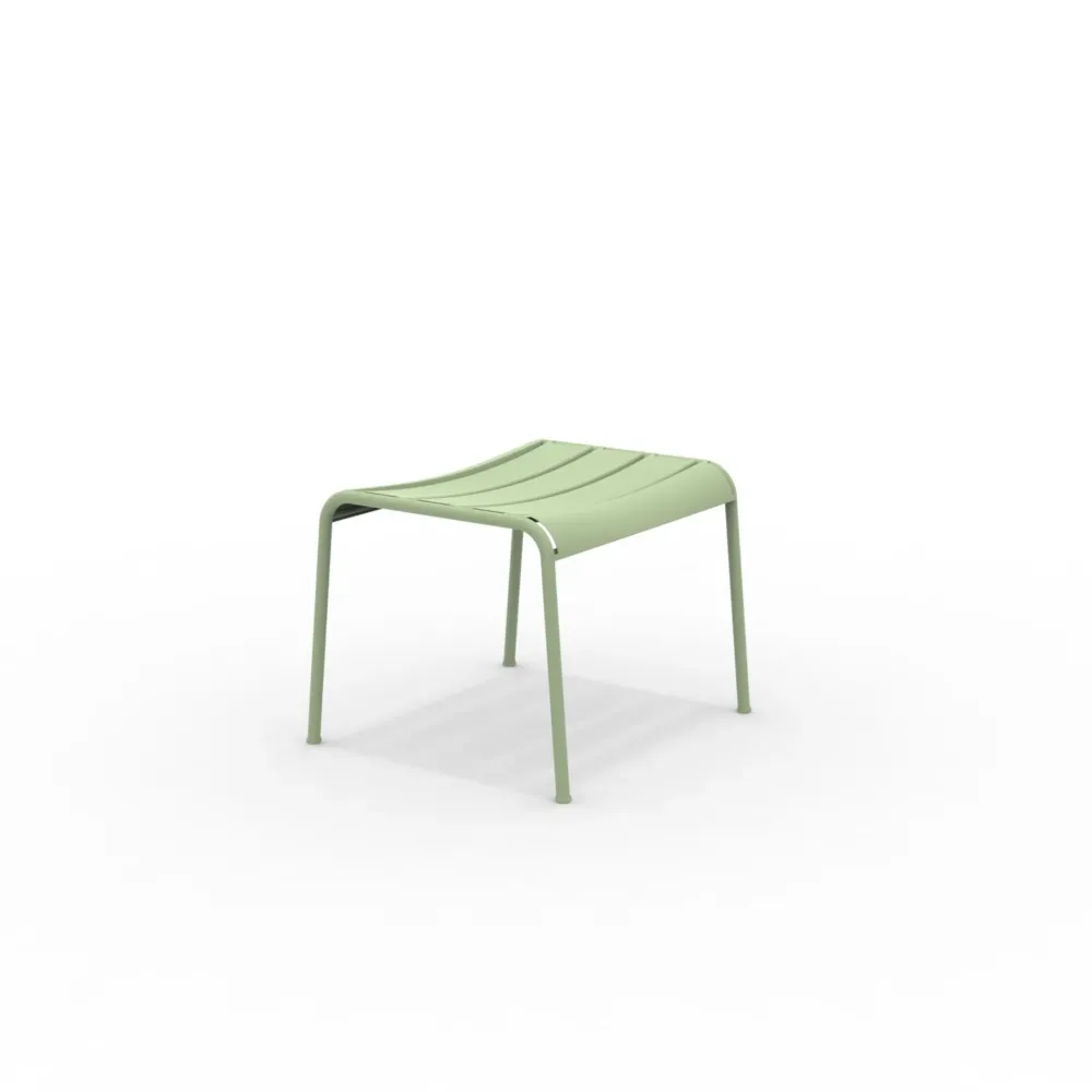 Tavolino poggiapiedi metallo verniciato "Twist" basso da giardino cm 126x57 45h Vermobil
