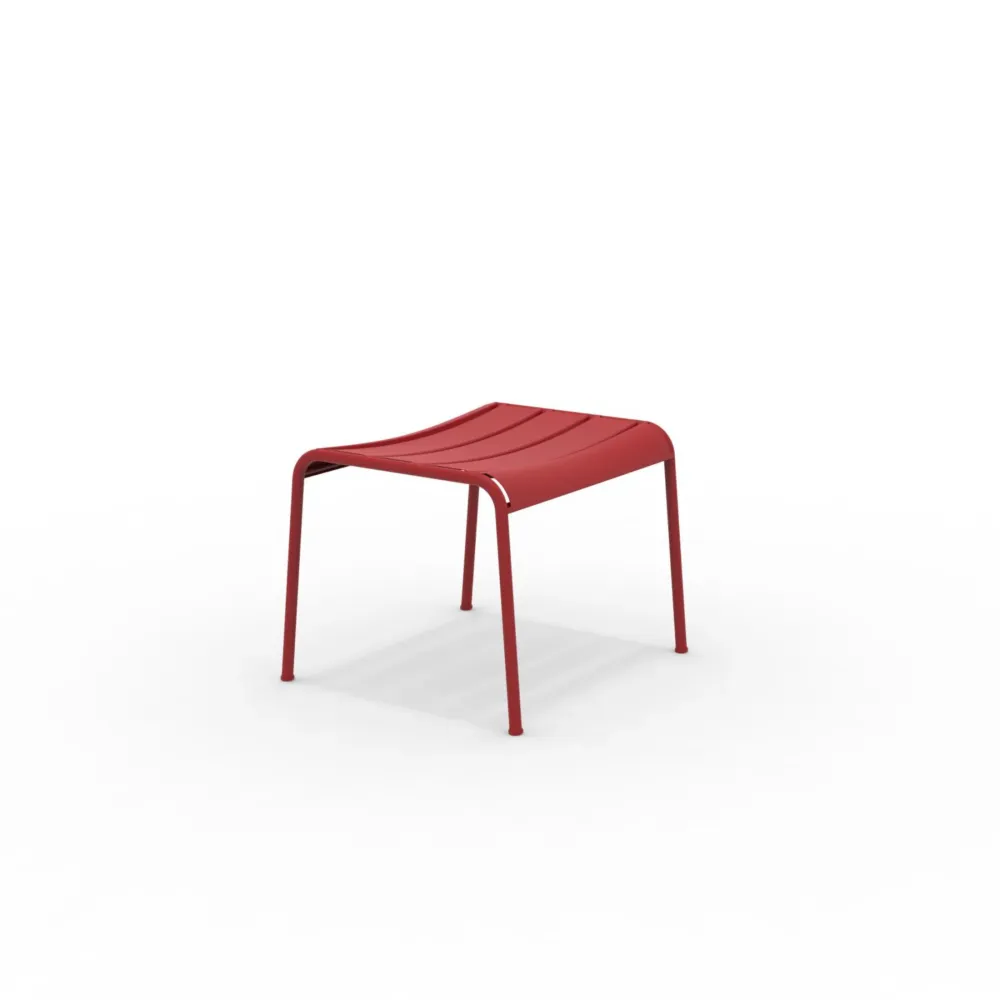 Tavolino poggiapiedi metallo verniciato "Twist" basso da giardino cm 126x57 45h Vermobil