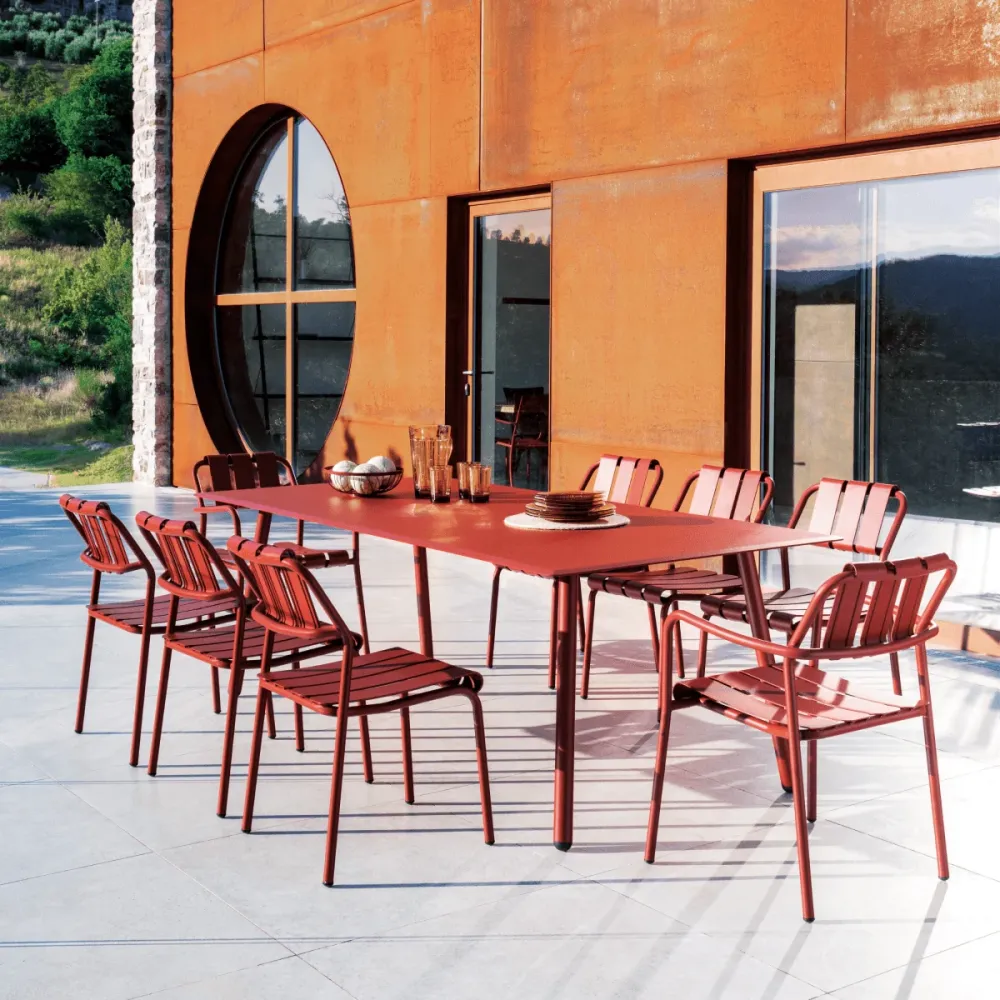 Tavolo rettangolare alluminio "Verdea" da pranzo per giardino cm 220x100 75h Vermobil