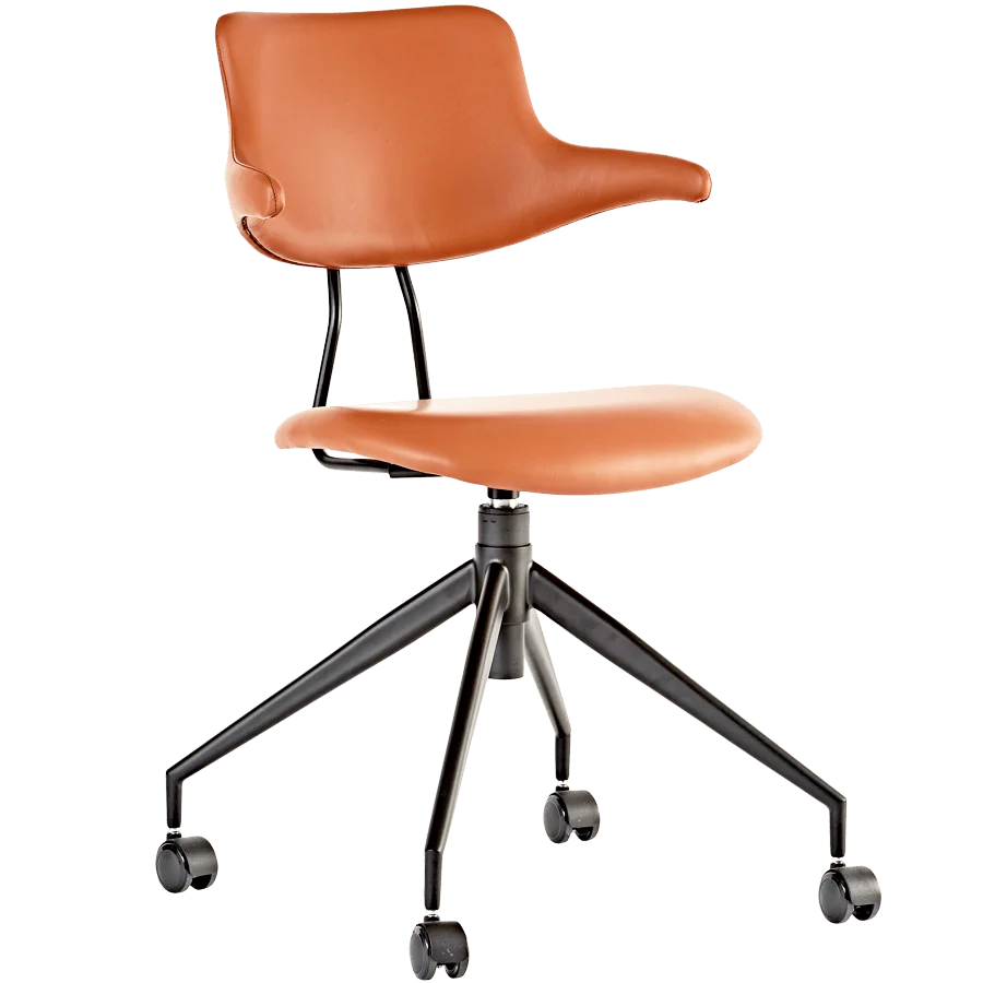 VL119 SEDIA GIREVOLE PELLE VERMUND