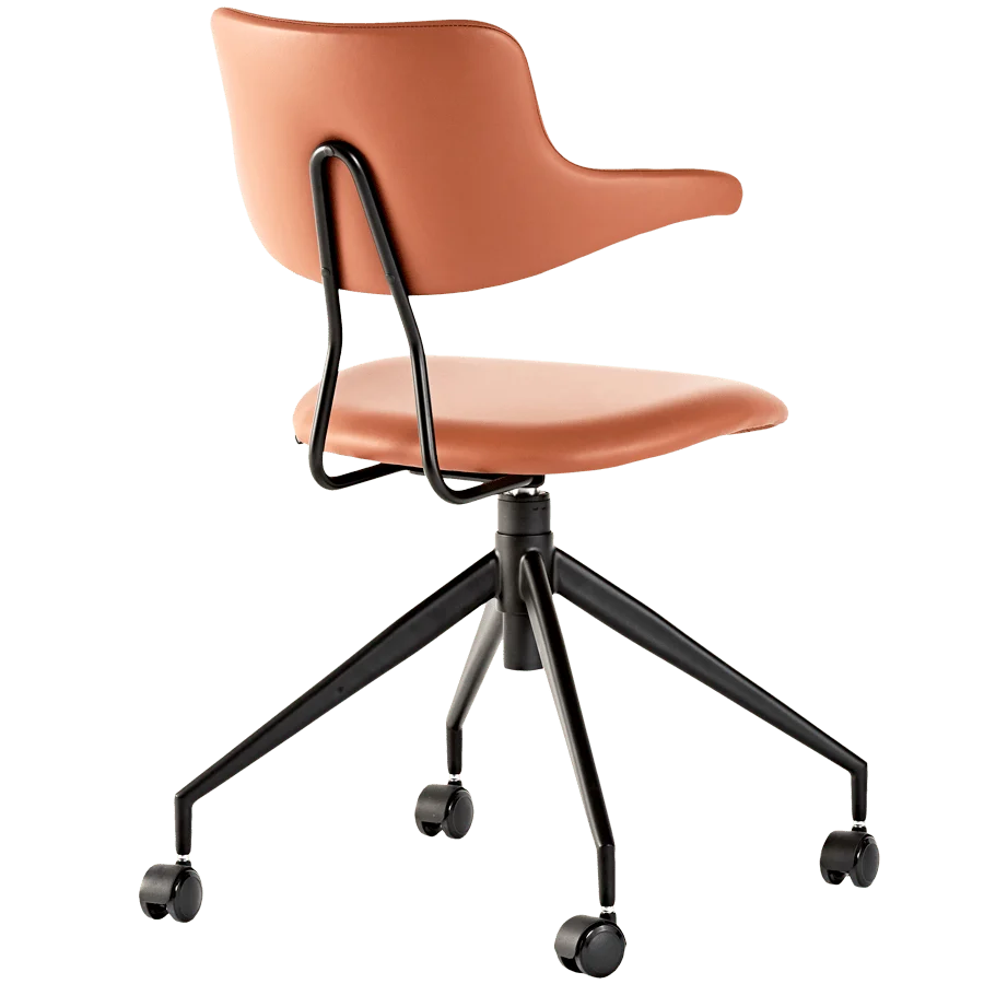 VL119 SEDIA GIREVOLE PELLE VERMUND