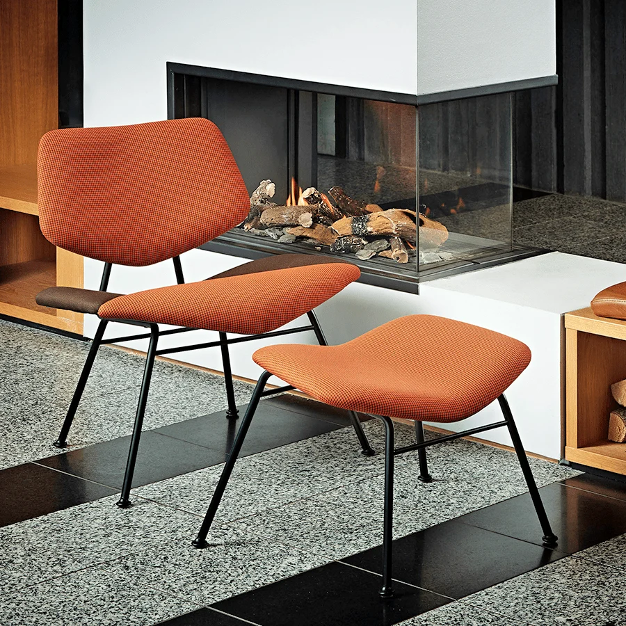 VL136 SGABELLO LOUNGER TESSUTO ACCOGLIENTE VERMUND