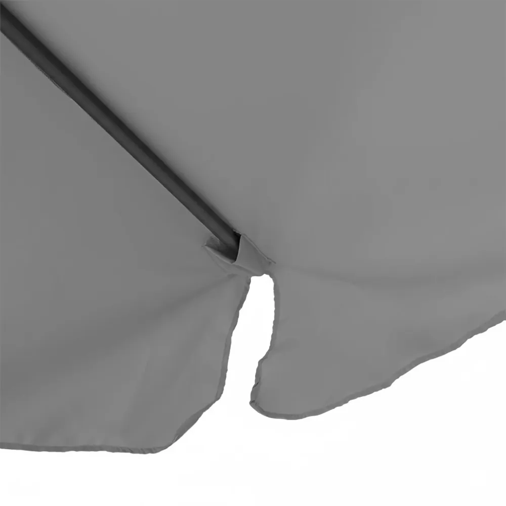 VESTIAMO CASA GIARDINO - Ombrellone Decentrato Semicerchio da Balcone con manovella Grigio h2,30x1,30 metri