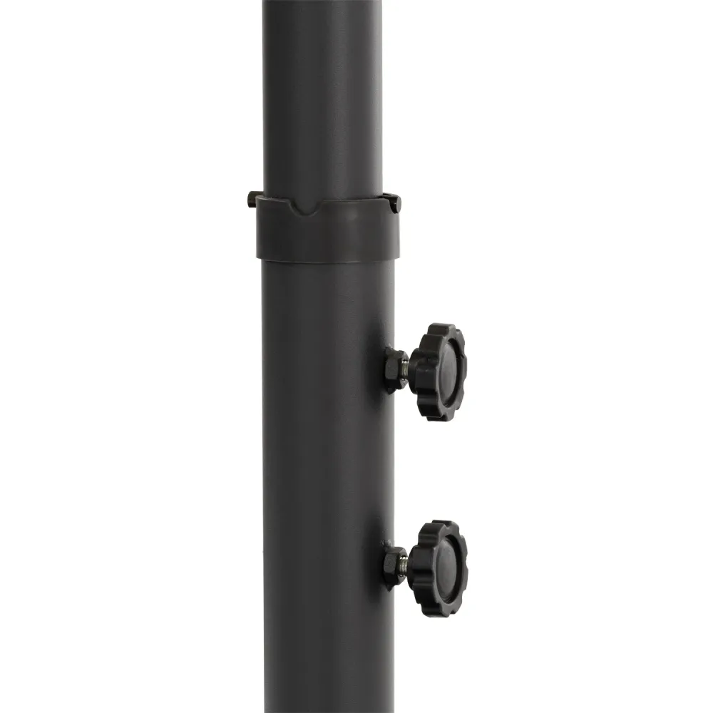 VESTIAMO CASA GIARDINO - Ombrellone Tondo Ecru lampada con carrucola - h250 cm x diametro 300 cm