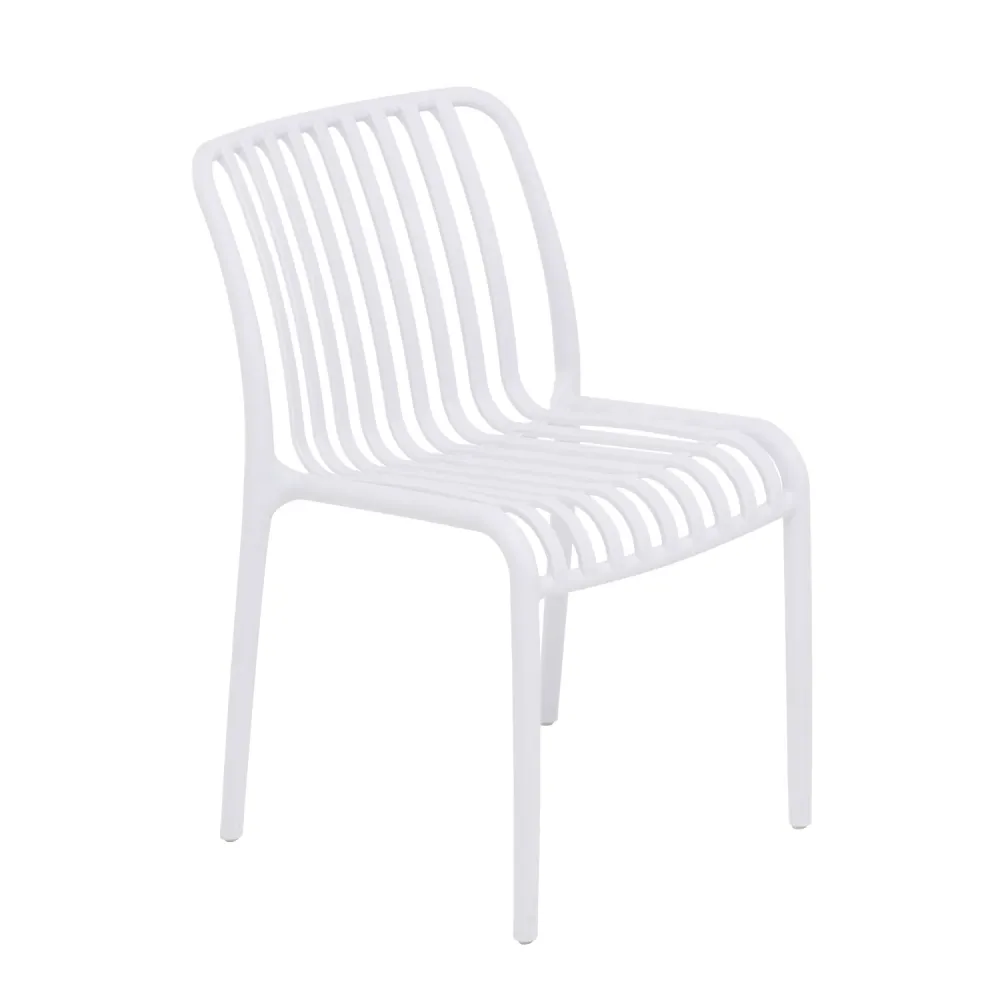 VESTIAMO CASA GIARDINO - Sedia da giardino Polipropilene Bianca - h79x42x42 cm