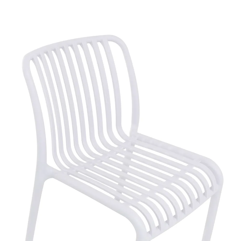 VESTIAMO CASA GIARDINO - Sedia da giardino Polipropilene Bianca - h79x42x42 cm