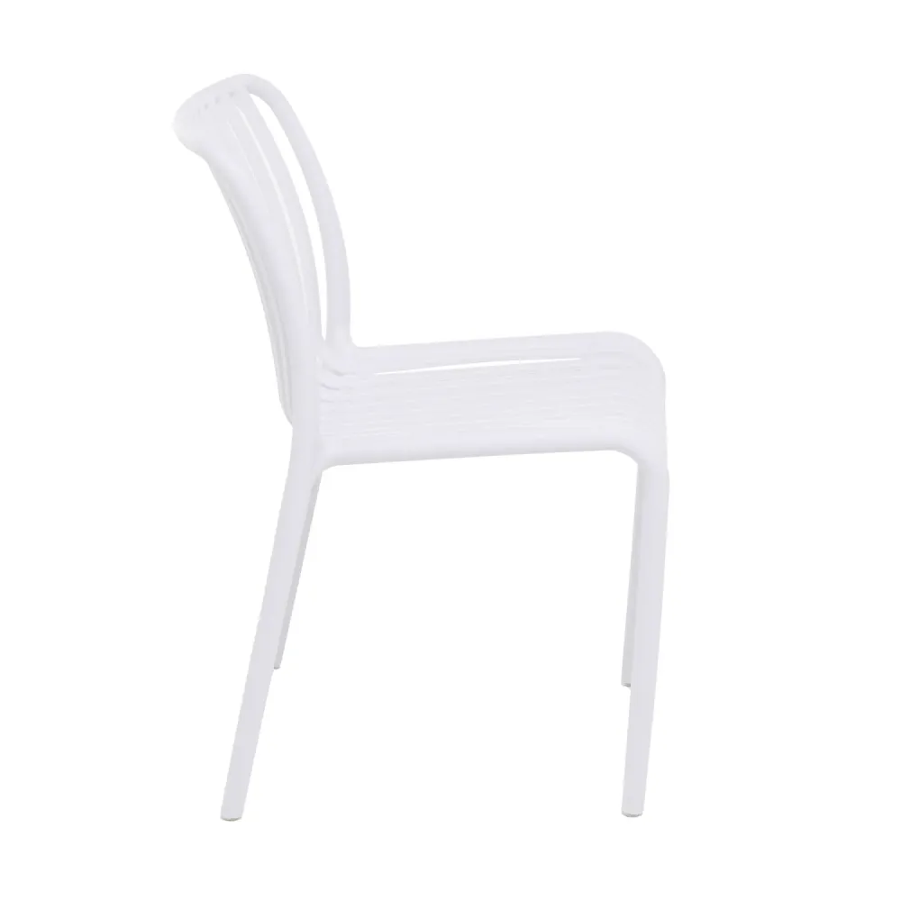 VESTIAMO CASA GIARDINO - Sedia da giardino Polipropilene Bianca - h79x42x42 cm