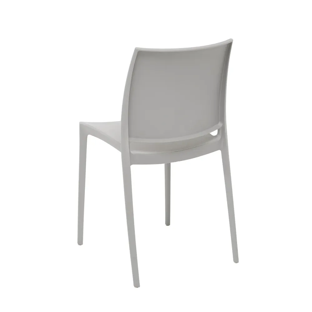VESTIAMO CASA GIARDINO - Sedia da giardino Polipropilene Grigia con Protezione UV - h78,5x49x38 cm