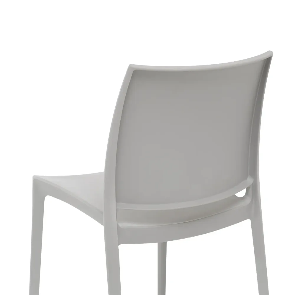 VESTIAMO CASA GIARDINO - Sedia da giardino Polipropilene Grigia con Protezione UV - h78,5x49x38 cm