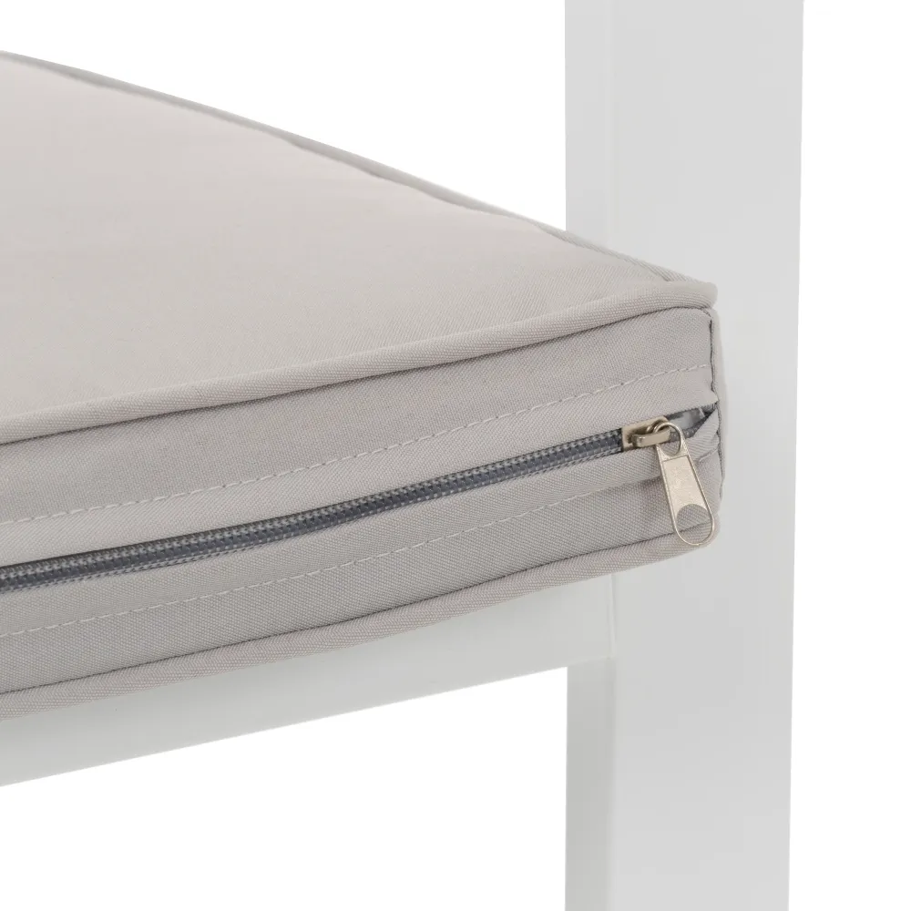 VESTIAMO CASA GIARDINO - Set da giardino acciaio Bianco con Doghe Effetto Legno Antracite
