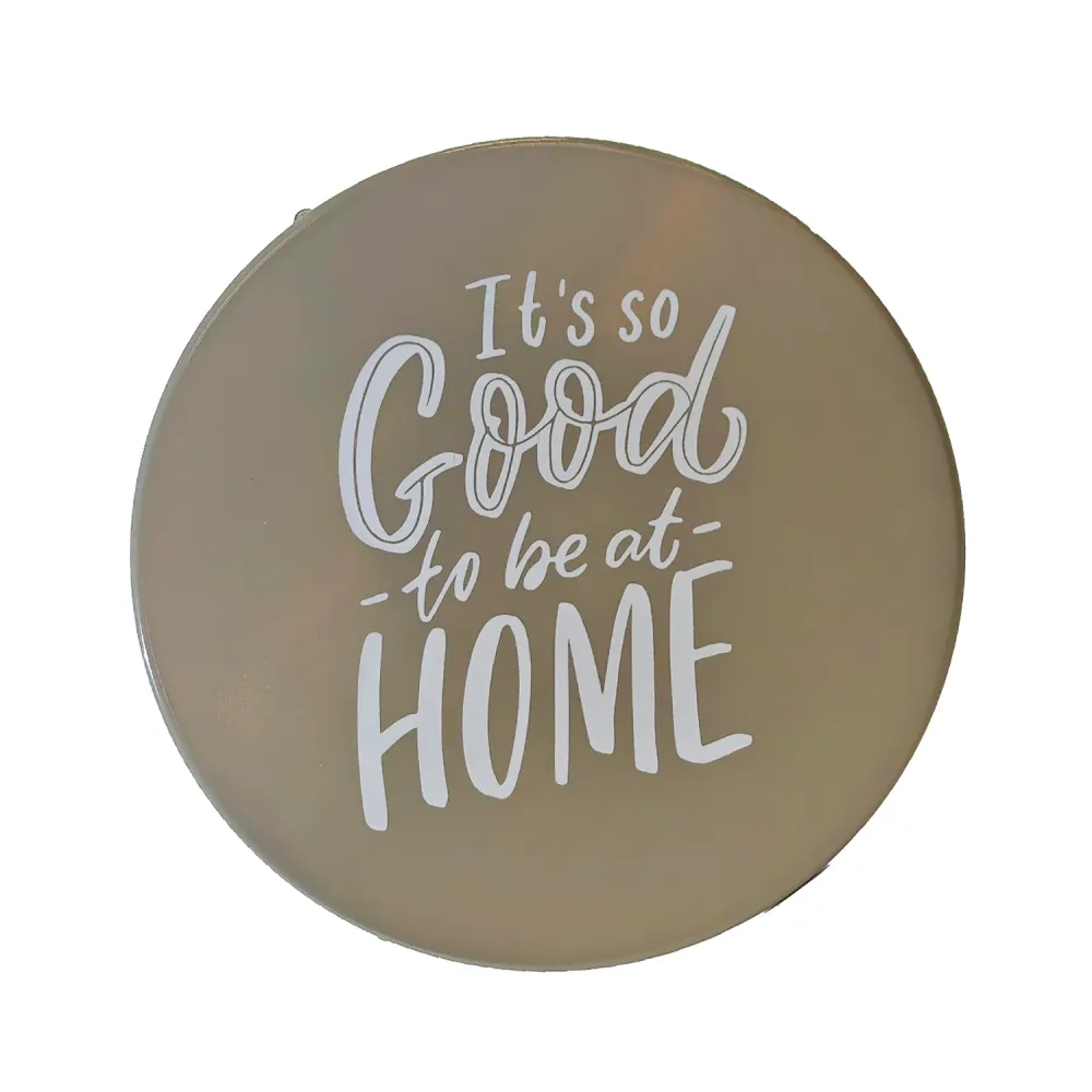 VESTIAMO CASA GIARDINO - Set giardino Bistrot Tavolo con 2 Sedie metallo Tortora - ''It's so good to be at Home''