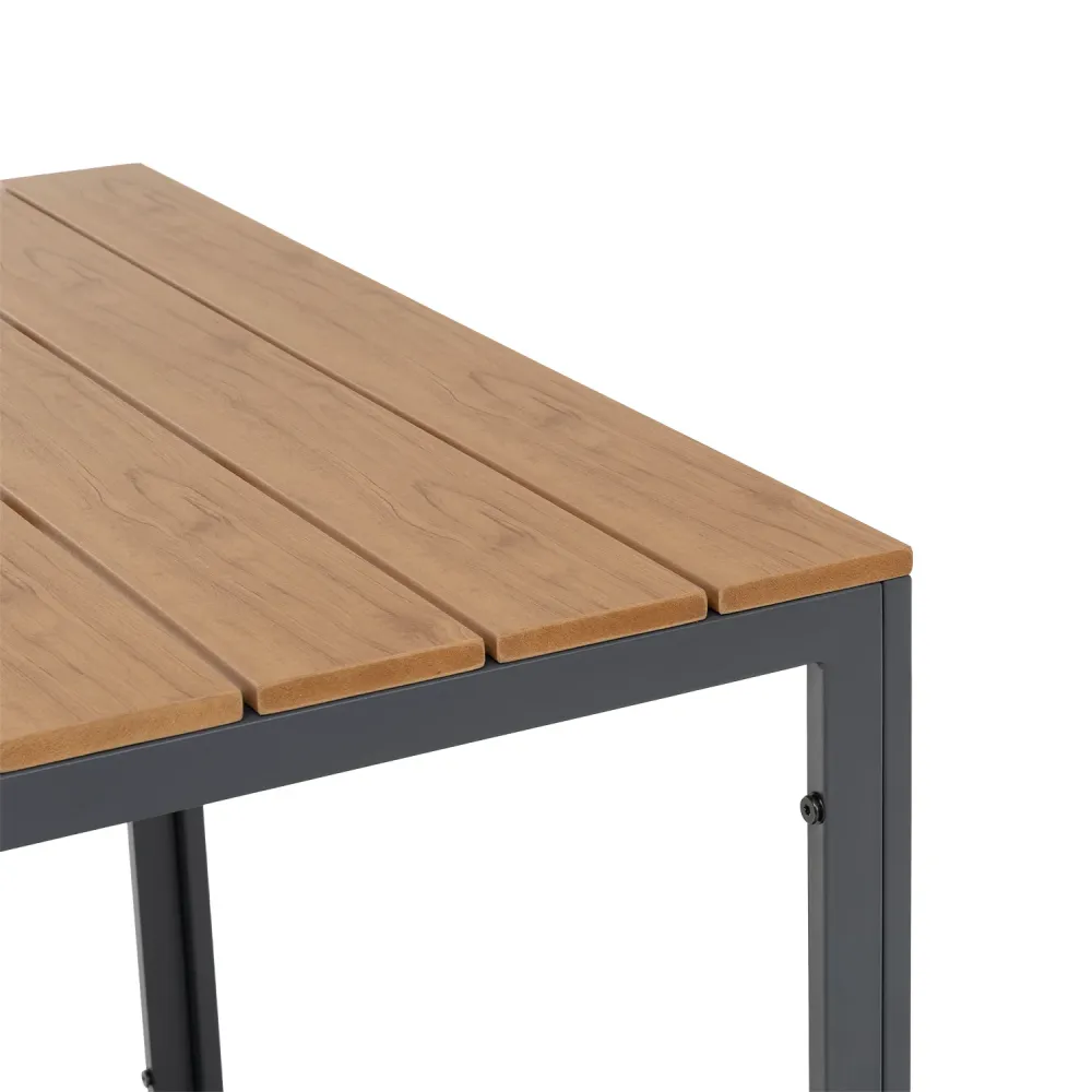 VESTIAMO CASA GIARDINO - Set da giardino 7 pezzi Tavolo con 6 Sedie struttura Acciaio Antracite, braccioli con cuscini inc...