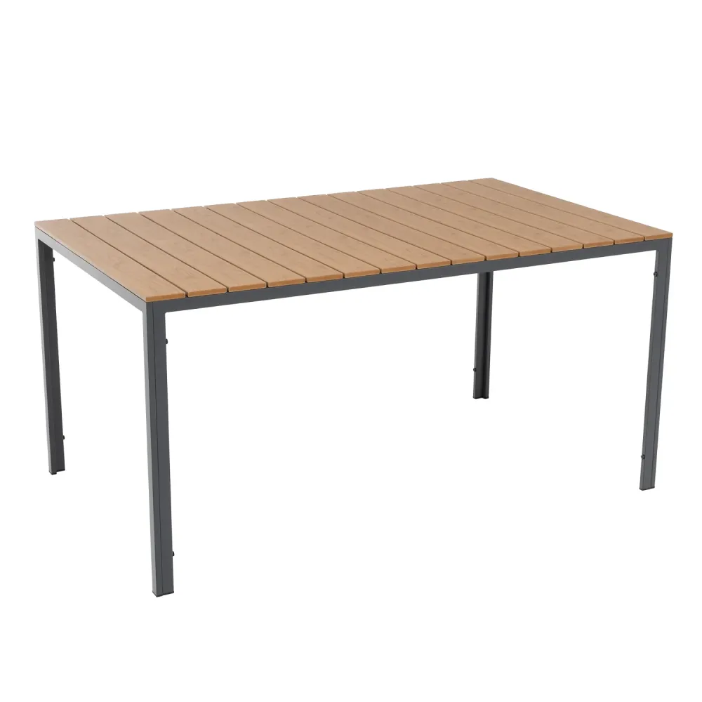 VESTIAMO CASA GIARDINO - Set da giardino 7 pezzi Tavolo con 6 Sedie struttura Acciaio Antracite, braccioli con cuscini inc...
