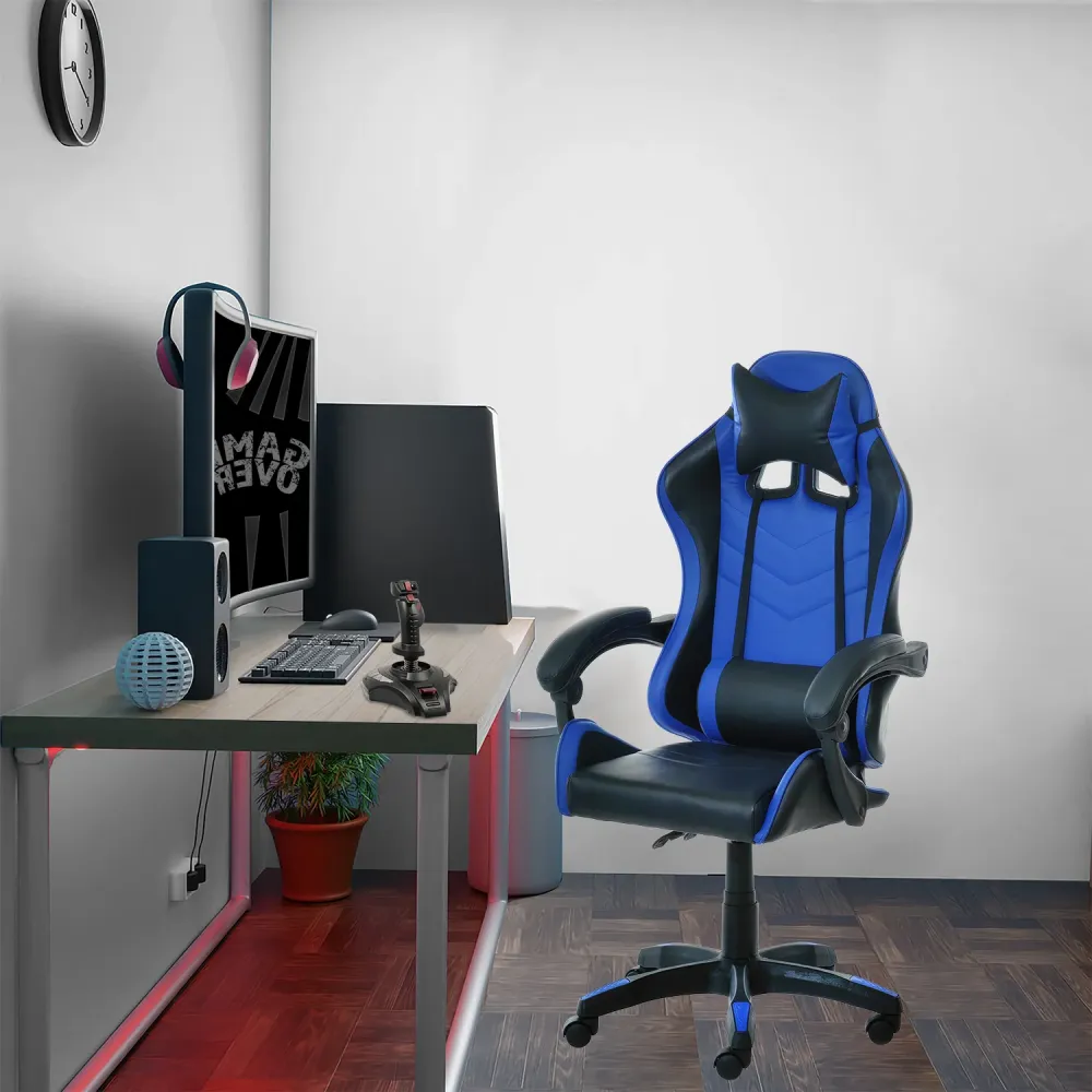 VESTIAMO CASA - Poltrona Gaming Blu e Nero
