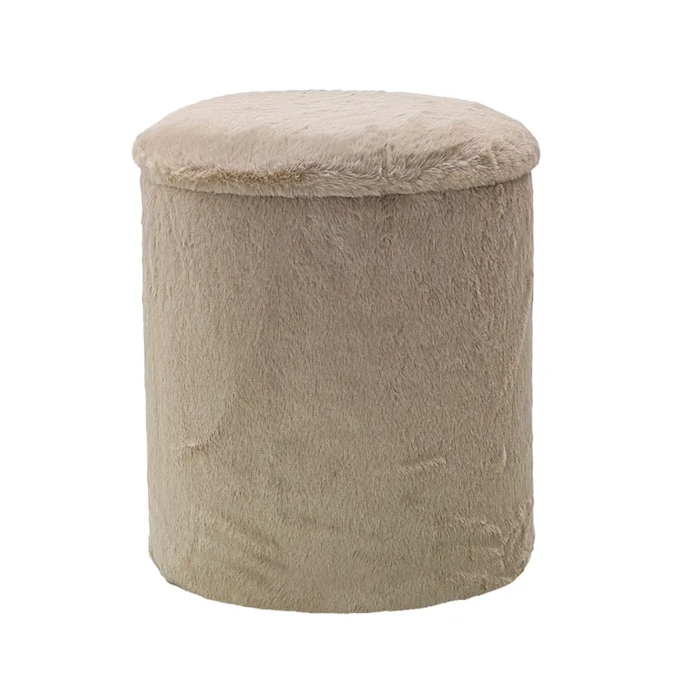 VESTIAMO CASA - Pouf Contenitore Apribile Tortora - h38 cm diametro 32 cm
