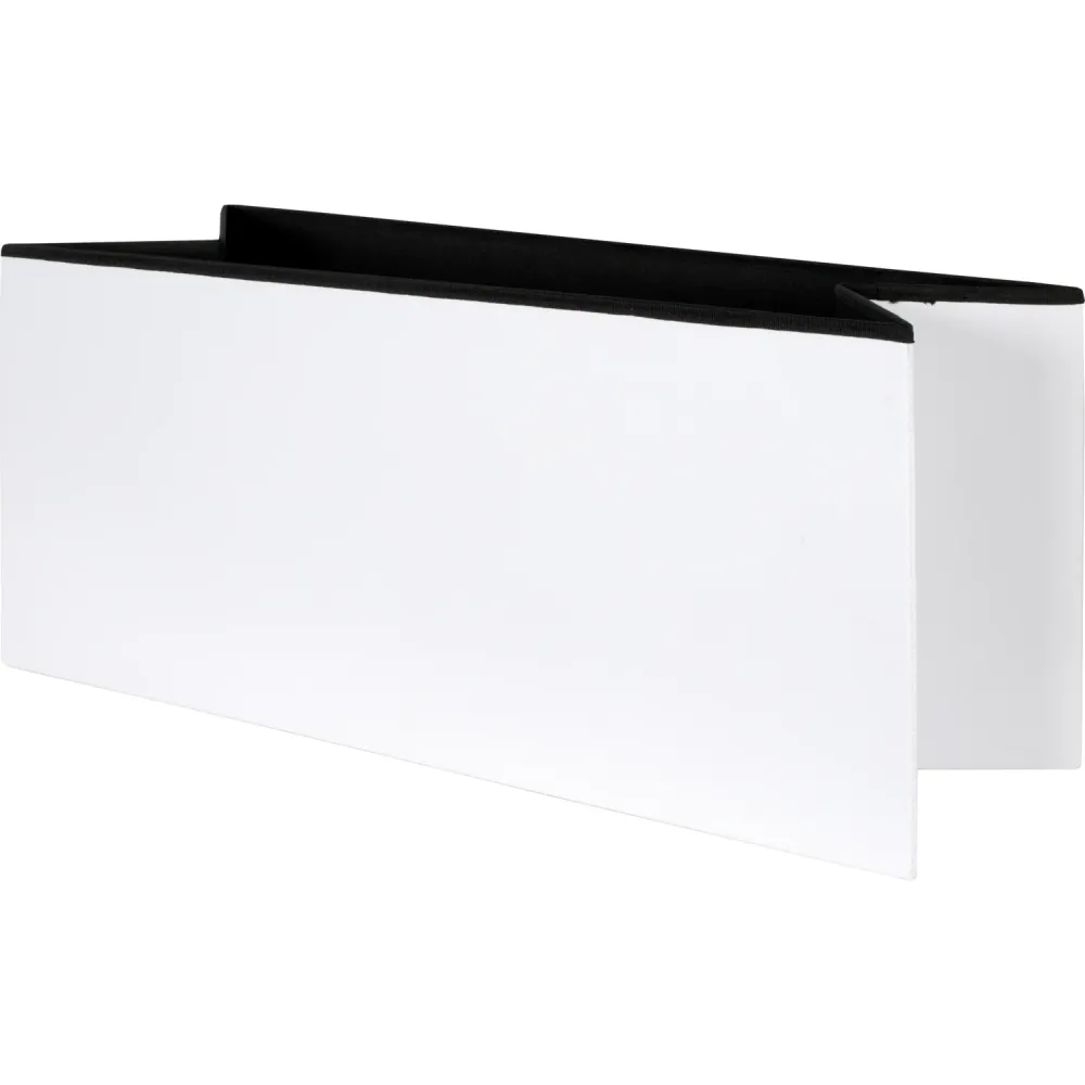 VESTIAMO CASA - Pouf Contenitore Bianco ecopelle richiudibile h38x76x38 cm