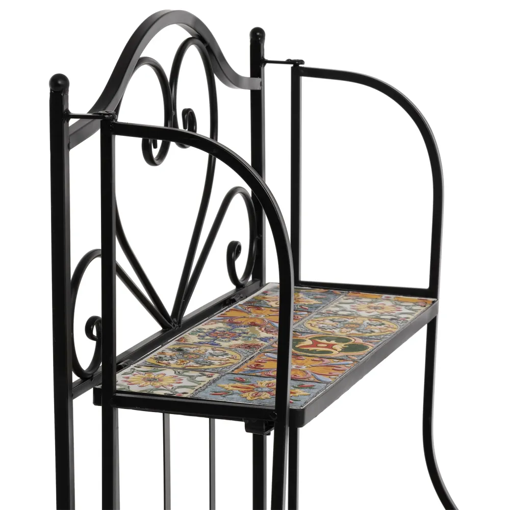 VESTIAMO CASA - Scaffale Mosaico metallo nero con 4 ripiani - h135x56x26 cm