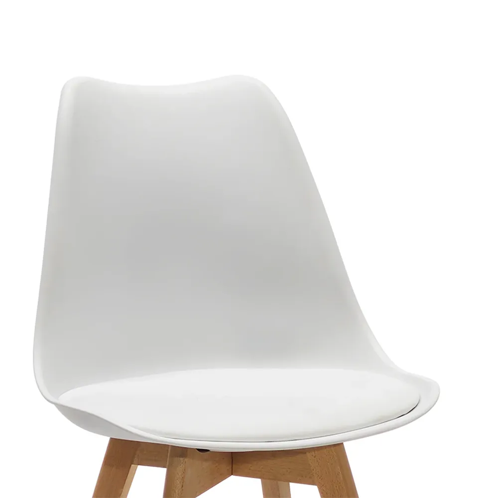 VESTIAMO CASA - Sedia Design Scandinavo con Gambe Legno Bianca - h80x48x54 cm
