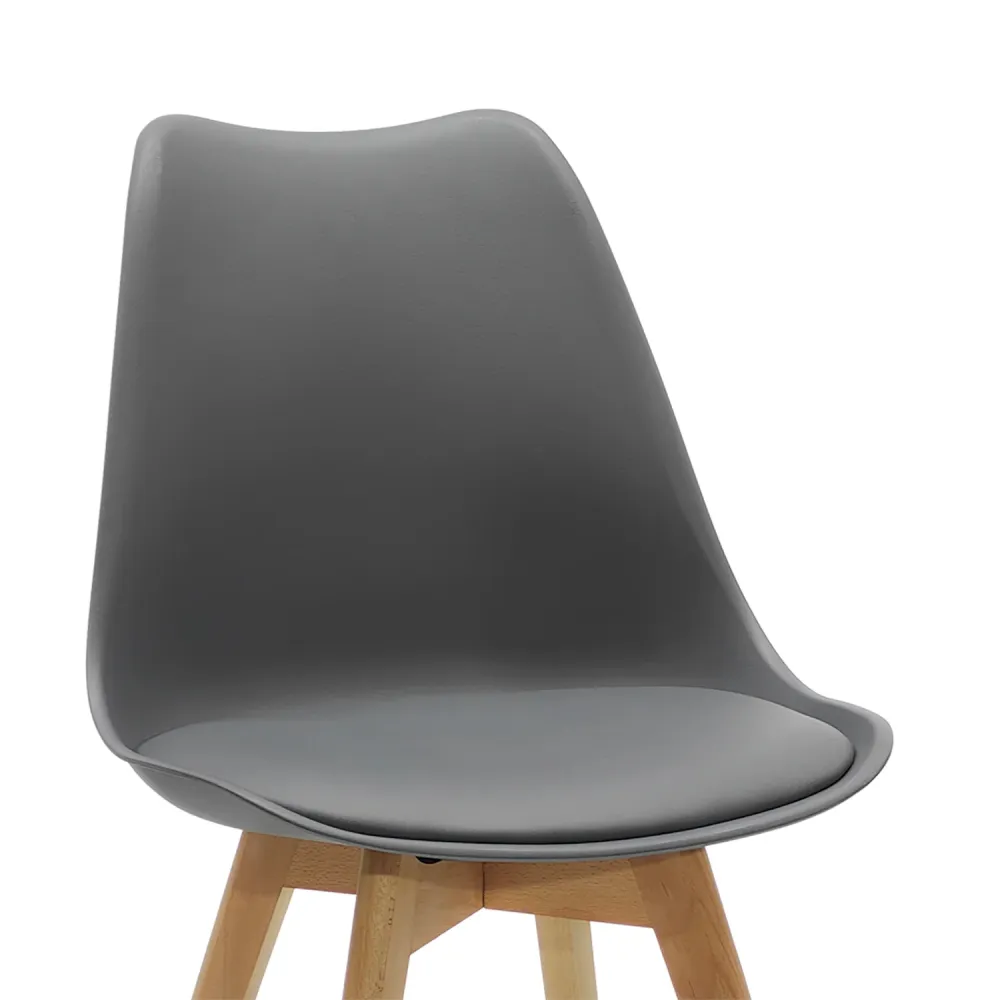 VESTIAMO CASA - Sedia Design Scandinavo con Gambe Legno Grigia - h80x48x54 cm