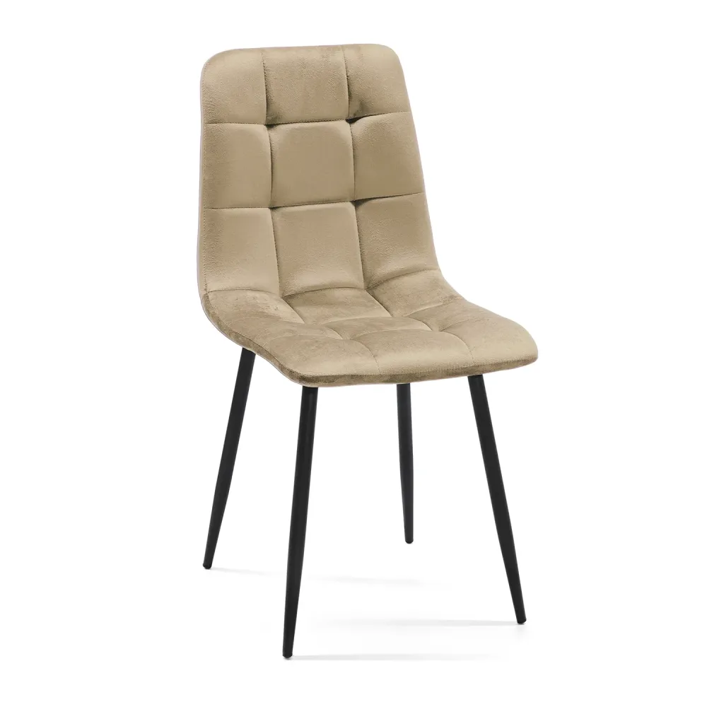 VESTIAMO CASA - Sedia Imbottita Moderna Crema h88x64x47 cm