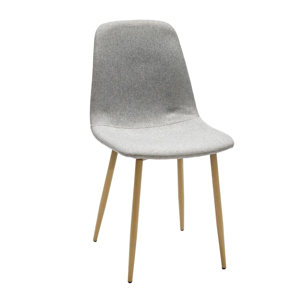 VESTIAMO CASA - Sedia Imbottita Moderna Tessuto Grigio chiaro h86x44x54 cm
