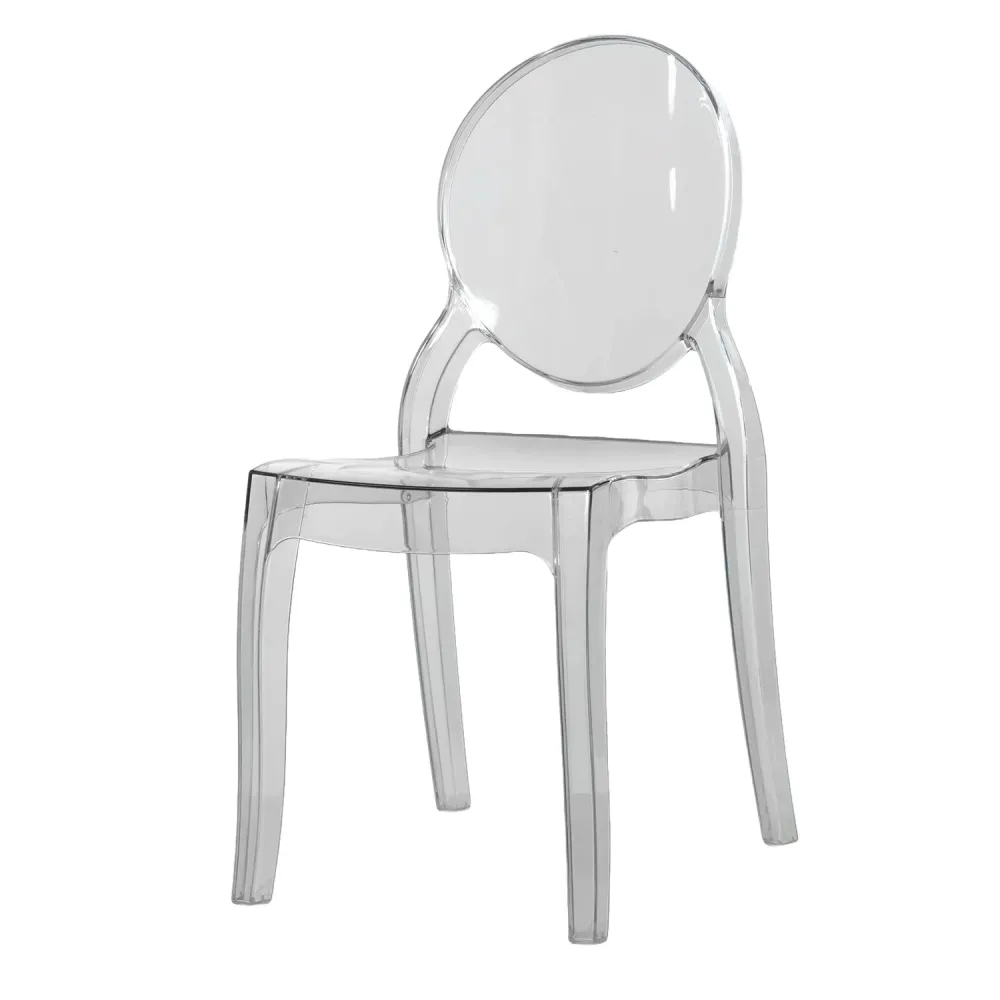 VESTIAMO CASA - Sedia da pranzo Polipropilene Trasparente - h89,5x41x50 cm