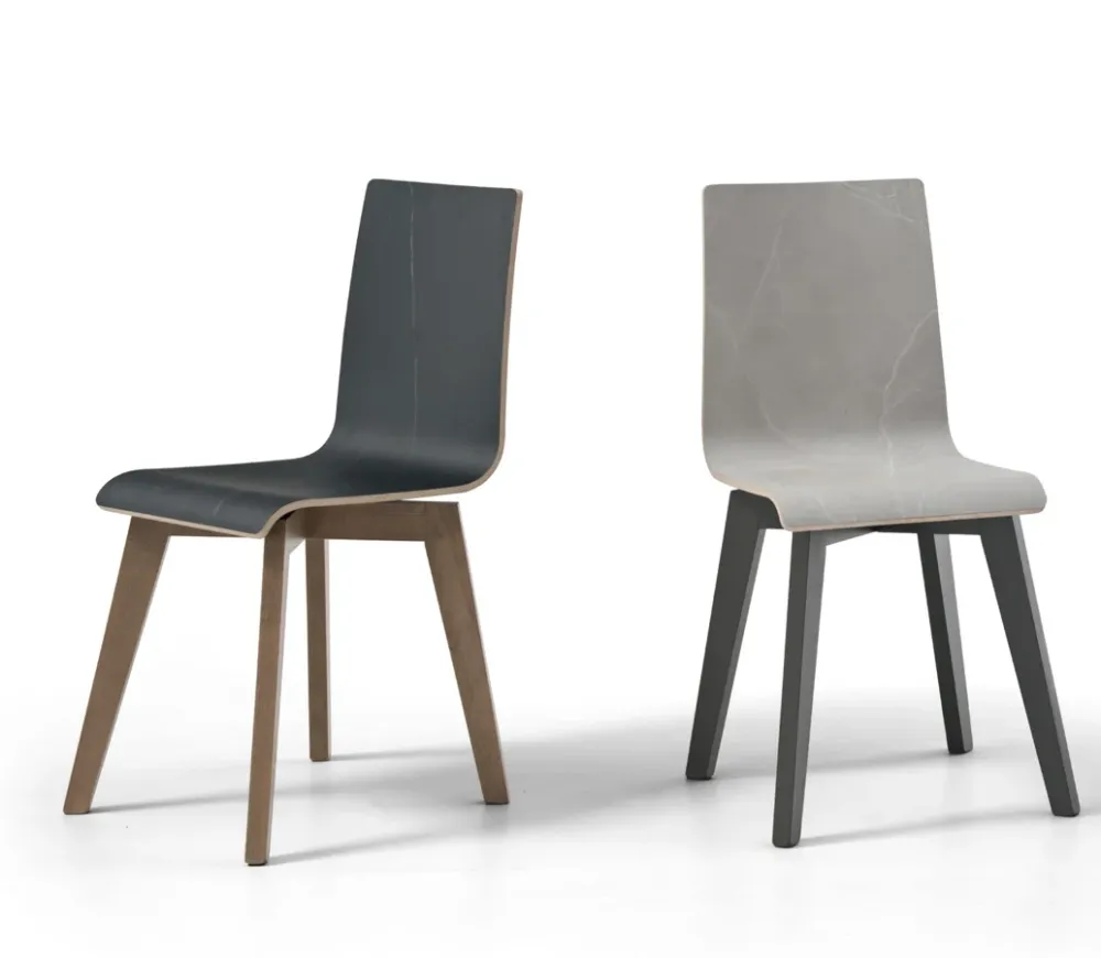Victor - Set da 2 Sedia moderna per soggiorno legno cm 40x40x89h - vari colori