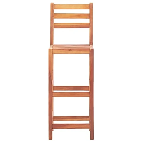 vidaXL 2X Legno Massello di Acacia Sedie da Bar Rustiche Robuste con Poggiapiedi Arredi Sgabelli Alti Angolo Cucina Intern...
