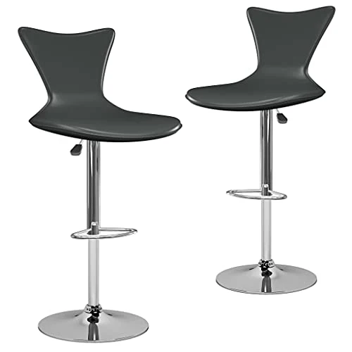 vidaXL Sgabelli da Bar 2 pz Grigi Similpelle
