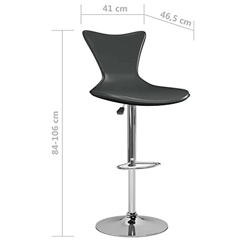 vidaXL Sgabelli da Bar 2 pz Grigi Similpelle